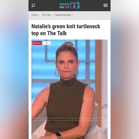 Alice + Olivia Darina Mock Neck Olive Green Sweater Tank Top - Picture 6 of 15